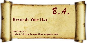 Brusch Amrita névjegykártya